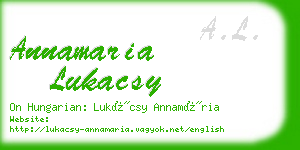 annamaria lukacsy business card